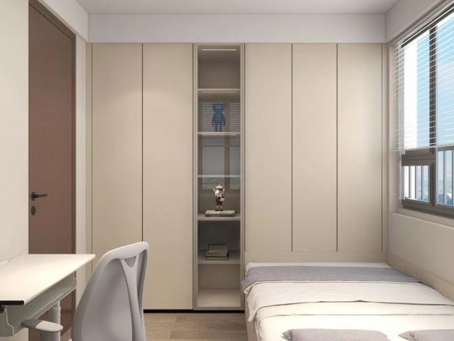 Stainless Steel Kid'S Wardrobe With Glass Display And Full-Wall Storage - interior organization