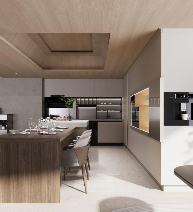 Luxury Stainless Steel Modern Kitchen Cabinet With Sustainable Design Functionality And Elegance - feature detail