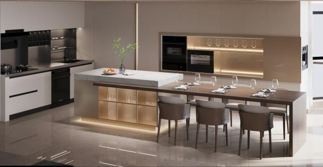 Luxury Stainless Steel Modern Kitchen Cabinet With Sustainable Design Functionality And Elegance - 100% premium stainless steel, ensuring resistance to rust, heat, and
