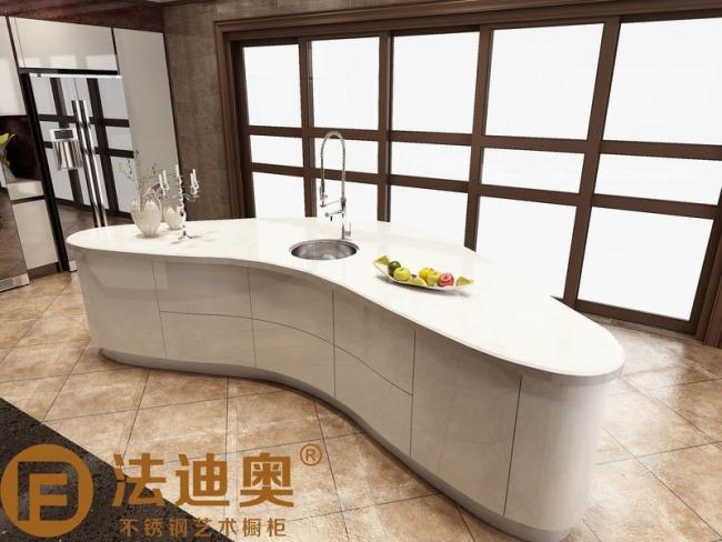Modern Kitchen Cabinet Dark Wood Elegance With A Butterfly Island Design - Black quartz countertop with feature detail
