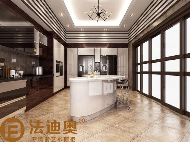 Modern Kitchen Cabinet Dark Wood Elegance With A Butterfly Island Design - Wood Grain / White with kitchen cabinet overview