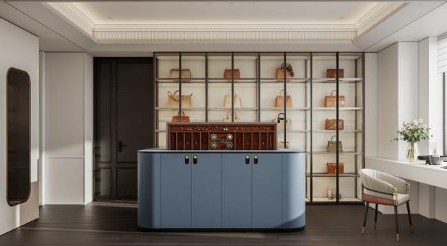 Fadior Stainless Steel Walk-In Closet Glass Door Elegance With Intelligent Island - feature detail