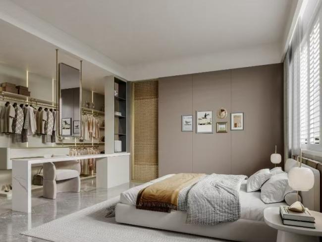 Fadior Walk-in Closet Open Layout Seamless Storage Stainless Steel Elegance Stainless Steel - Walk-in storage zoning with interior organization