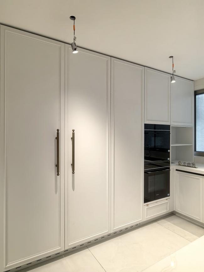 Fadior Full Stainless Steel Custom Kitchen Cabinet - Elegant White & Mint Green, Island Layout - Kitchen Cabinet detail view 11