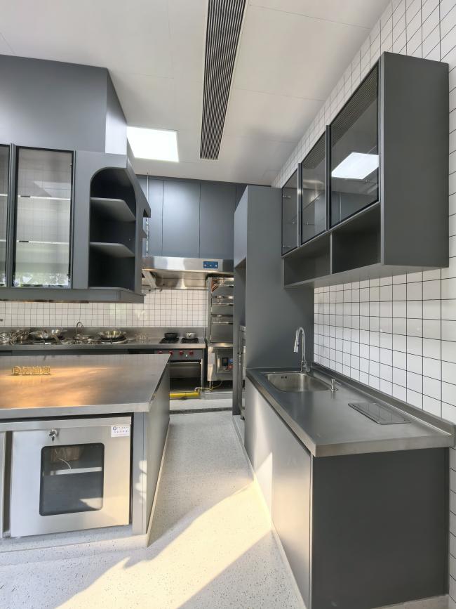 Fadior Full Stainless Steel Kitchen Cabinet - Commercial-Grade, Dark Gray & Stainless Steel Finish, Professional Layout - Kitchen Cabinet detail view 5