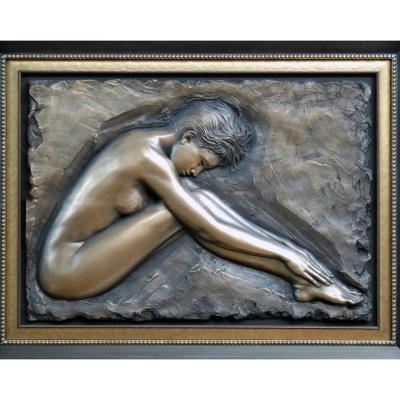 China Home Decoration Bronze Relief Sculpture 70cm Female Nude Sculptures for sale