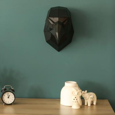 China Esculptura de arte de parede de metal personalizada cabeça de águia geométrica decoração de casa à venda