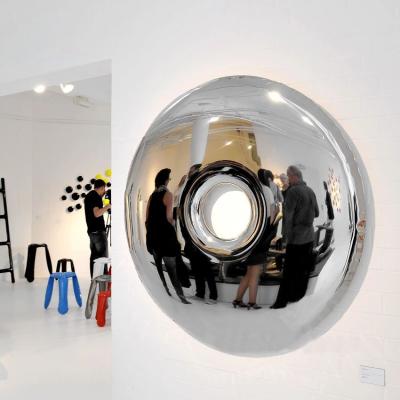 China Espelho de arte de metal personalizado de aço inoxidável decoração de parede circular em casa à venda