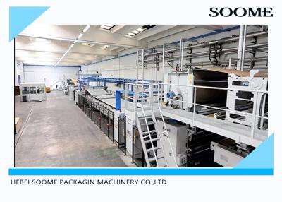 China El papel acanalado cubre la cadena de producción de la cartulina la máquina de cartón corrugado y de la fabricación de cajas del papel en venta