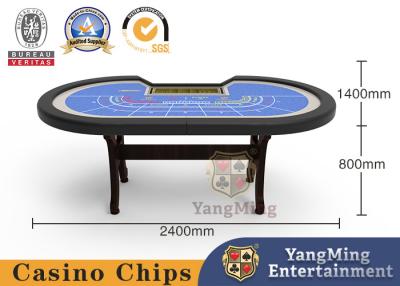 China 8 Player Baccarat H Legs Folding Gambling Poker Table Game Color Customized for sale
