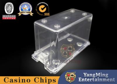 China Acrylic Transparent 8 Pairs Poker Card Gift Box Baccarat Casino Poker Table Dealer Cards Box for sale