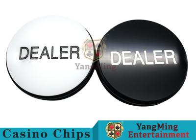 China Texas Sculpture Poker Blind Buttons con diseño de doble cara blanco y negro en venta