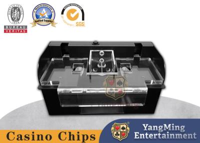 China Máquina de embaralhar pôquer de metal preto 2 conjuntos de máquinas de embaralhar automáticas Texas Baccarat Shuffler Machine à venda