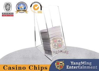 China Cilindro completo acrílico da caixa lisa do descarte do cartão de jogo do suporte do descarte do pôquer à venda