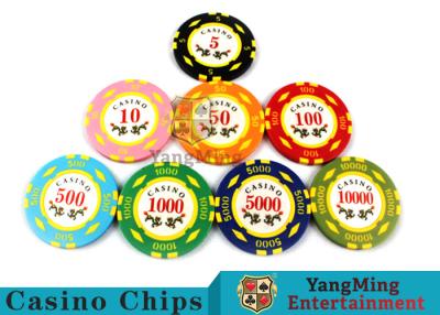 China Texas Hold’em / Metal Poker Chips For Casino Gaming With Numbers Casino Chips for sale