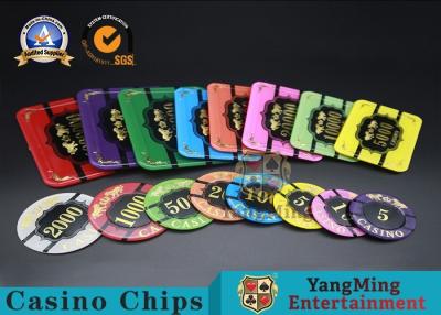 China Microprocesador de acrílico de la mesa de juegos de la tabla del póker de Crystal Gold Stamping Chip Baccarat en venta