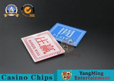 Chine Baccara Texas Poker Gambling Accessories Customize de Player Marker Casino de banquier de victoire à vendre