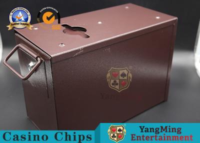 China Caixa de jogo da gota do dinheiro do casino do metal da tabela do pôquer com luva & fechamentos para o suporte do dinheiro da tabela do pôquer à venda