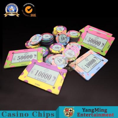 China Microprocesadores adaptables del juego de tabla del póker del modelo del diseño de Texas Poker Clay Ceramic Chips en venta