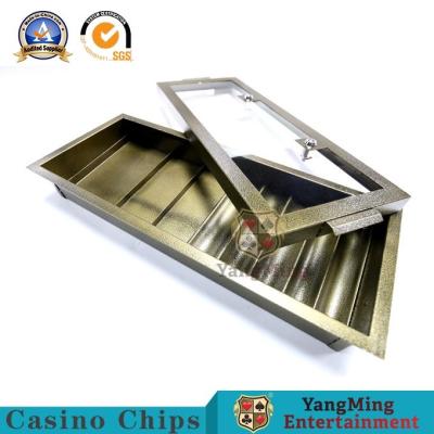 China Mashup RFID Casino Metal Chip Tray Single Layer Double Lock 540*210mm for sale