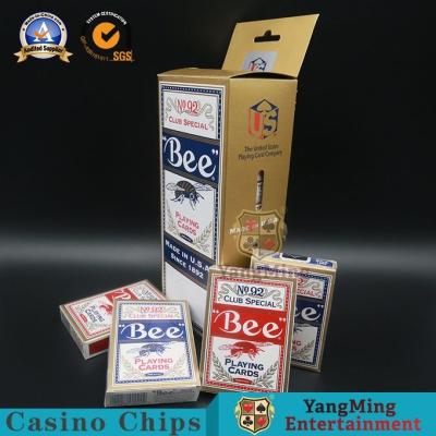 China Imported Black Core Bee Poker Card from the United States 310g Color Box in Red and Blue for sale
