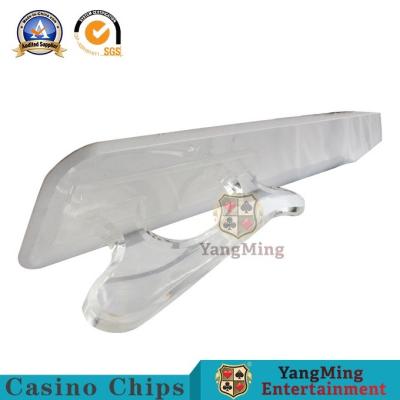 China Texas Poker Table Shovel Industry Standard Plastic Transparent Handle Playing Cards Cash Customized Shovel for sale