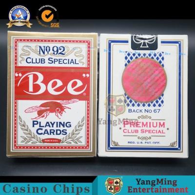 China Fluorescence Black Core Gambling Playing Cards 144 Deck Box Red Blue Color for sale