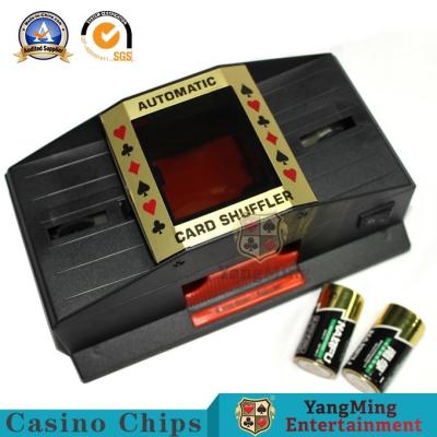 China No. 2 Battery Single Plastic Poker Shuffle Machine / 1-2 Vice Club Entertainment Manual Card Shuffler for sale
