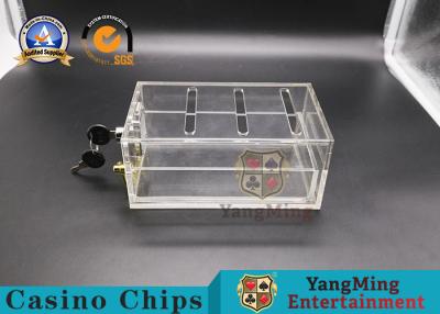 China Full Transparent 8 Decks Playing Cards Holder For VIP Club Cards Games With Lock Discard Box for sale