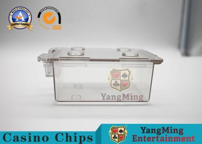 China Gambling Vip Club Custom Playing Card Carrier Box  / Acrylic Plastic Discard Holder for sale