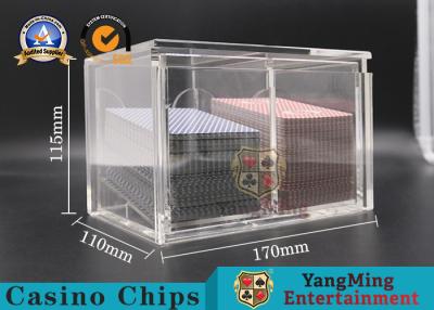 China Transparent Plastic Playing Cards Carrier 8 Decks Cards Dealer Holder Factory Thickened Acrylic Drop Box for sale