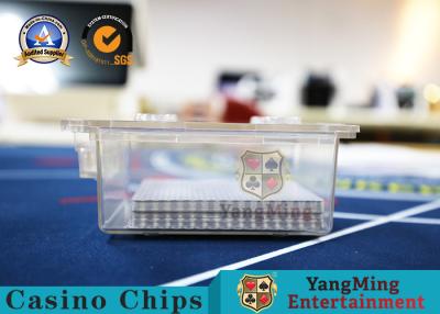 China Tampo da mesa acrílico grosso inteiramente transparente do casino da caixa de cartão do pôquer à venda