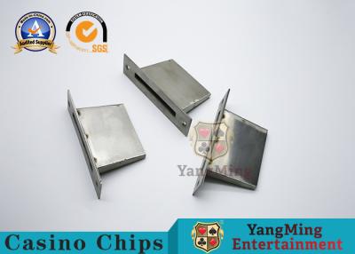 China Card Poker Table Stainless Steel Cash Box With Metal Coin Slot Gold Silver for sale