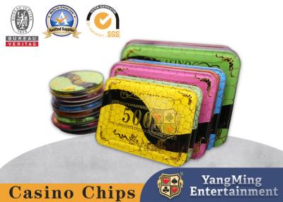 China Mesh Dragon Phoenix Bronzing Plastic Poker Chips Anti Counterfeiting en venta