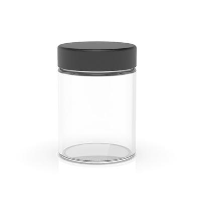China 4oz Glass Child Resistant Jars Customize Flower Edible Packaging Straight Sided Jars for sale