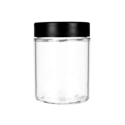 China 18oz Glass Child Resistant Jars With Wide Mouth Glass Candle Jar 18oz Smooth Flower Jar for sale