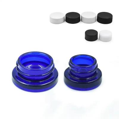 China 4ML 8ML Custom Colored Glass Storage Jars With Child Resistant Cap for sale