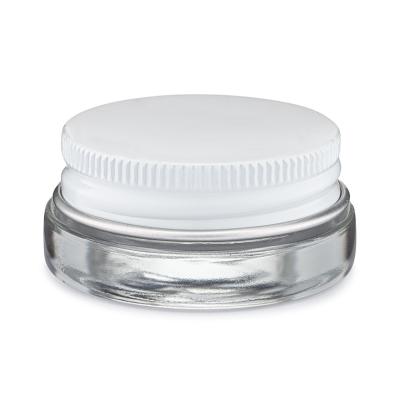 China 7ML White Aluminum Cap Concentrate Container 7ml Glass Jar Custom Container for sale