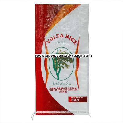 China Bopp Film Laminated Polypropylene Rice Packaging Bags for Flour / Sugar / Salt Packing for sale
