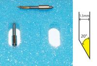 China Blade 1.5mm 20° Sandblast Rubber Resist w/ spring CB15U-K20-2SP For Gerber Cutting Plotters for sale