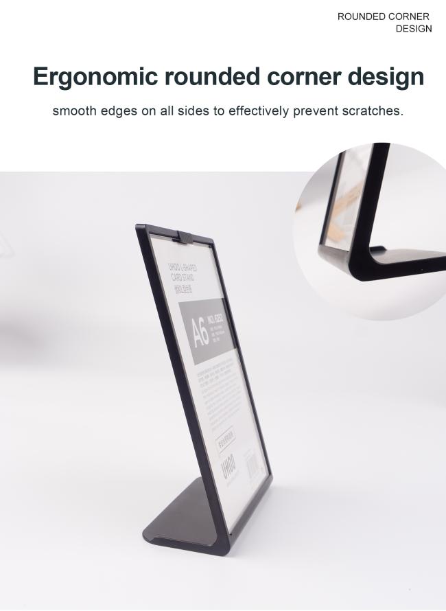 UHOO L-Shaped Card Stand Sign Holders Business Display A4/A5/A6