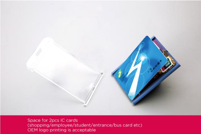 UHOO Vertical waterproof high transparent acrylic single side id card holder office work name badge holder