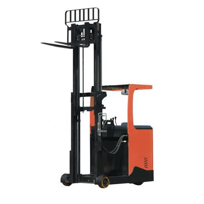 China Durable Electric Stand Up Reach Stacker Multiple Lifting Limit Protection Electric Stacker for sale