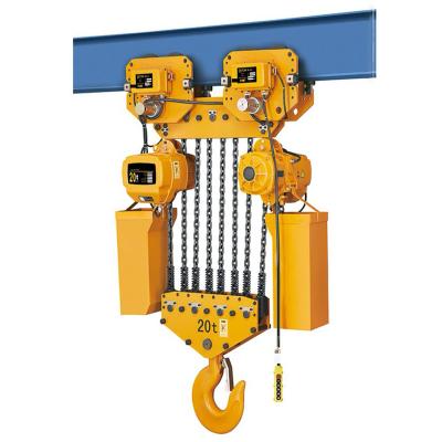 China Electric Heavy Duty Chain Hoist 10ton To 25ton Capacity With Hook And Trolley Construction 380v for sale