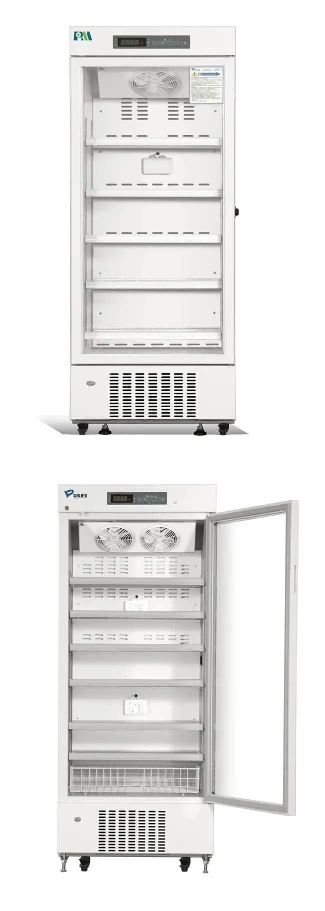 Large Capacity 416L Vertical Stand Medical Pharmacy Vaccine Refrigerator 2-8 Degrees