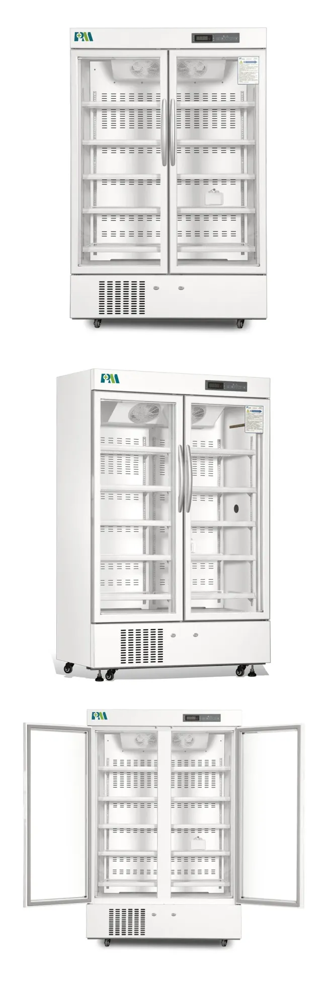 Large Capacity 1006L Side by Side Vertical Stand Medical Pharmacy Vaccine Refrigerator 2-8 Degrees