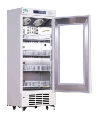 China 4 echadores refrigerador vertical del almacenamiento de la sangre de 368 litros para el hospital en venta