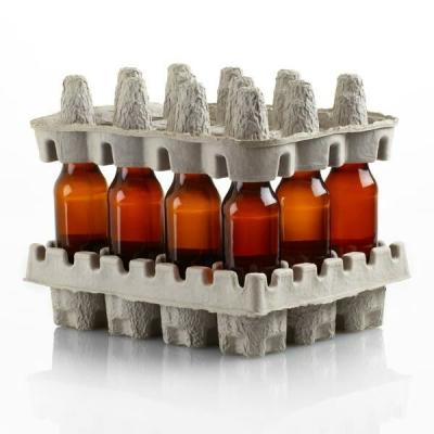 Китай Пульпа бутылки бокала отлитая в форму упаковывая отлитые в форму подносы ISO14001 пульпы продается