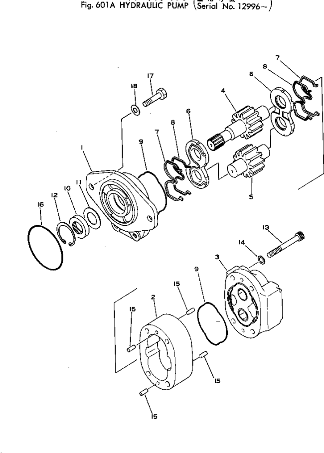 KOMATSU 705-11-33100 Parts PUMP ASS'Y