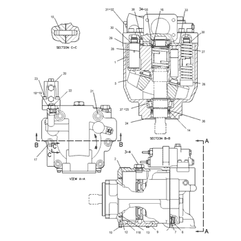 6E6412 Parts scheme PUMP GP-PISTON